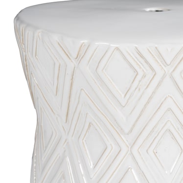 Cali Garden Stool - White Ceramic