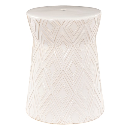 Cali Garden Stool - White Ceramic
