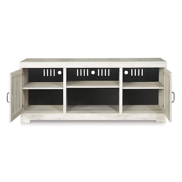 Stormy White TV Console