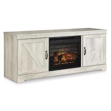 Stormy White Fireplace Console