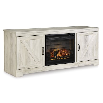 Stormy White Fireplace Console