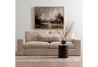 y beige fabric sofa