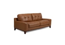 zen caramel leathermatch sofa   