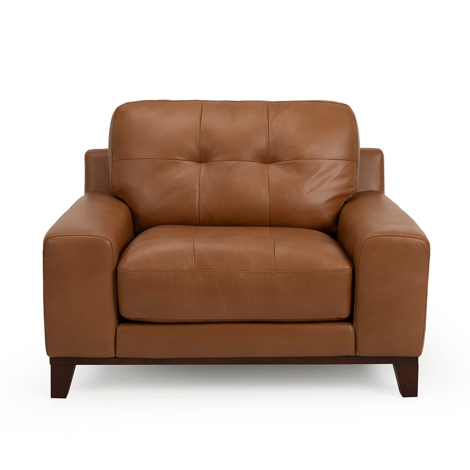 zen caramel leathermatch sofa   